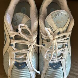 Nike White and Blue Athletic Shoes